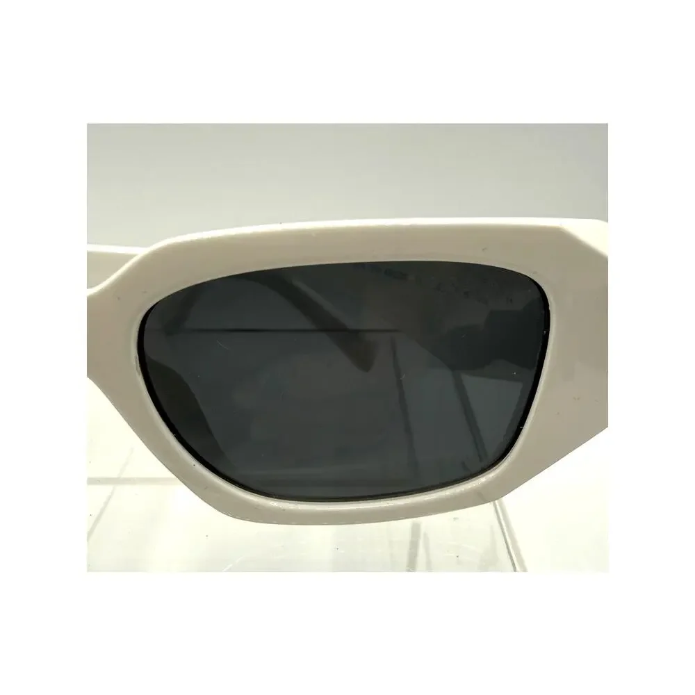 Prada Symbole Geometric White Sunglasses W/Prada Hard Case
